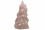 Tall, Polished Rose Quartz Crystal Flame - Madagascar #230162-1